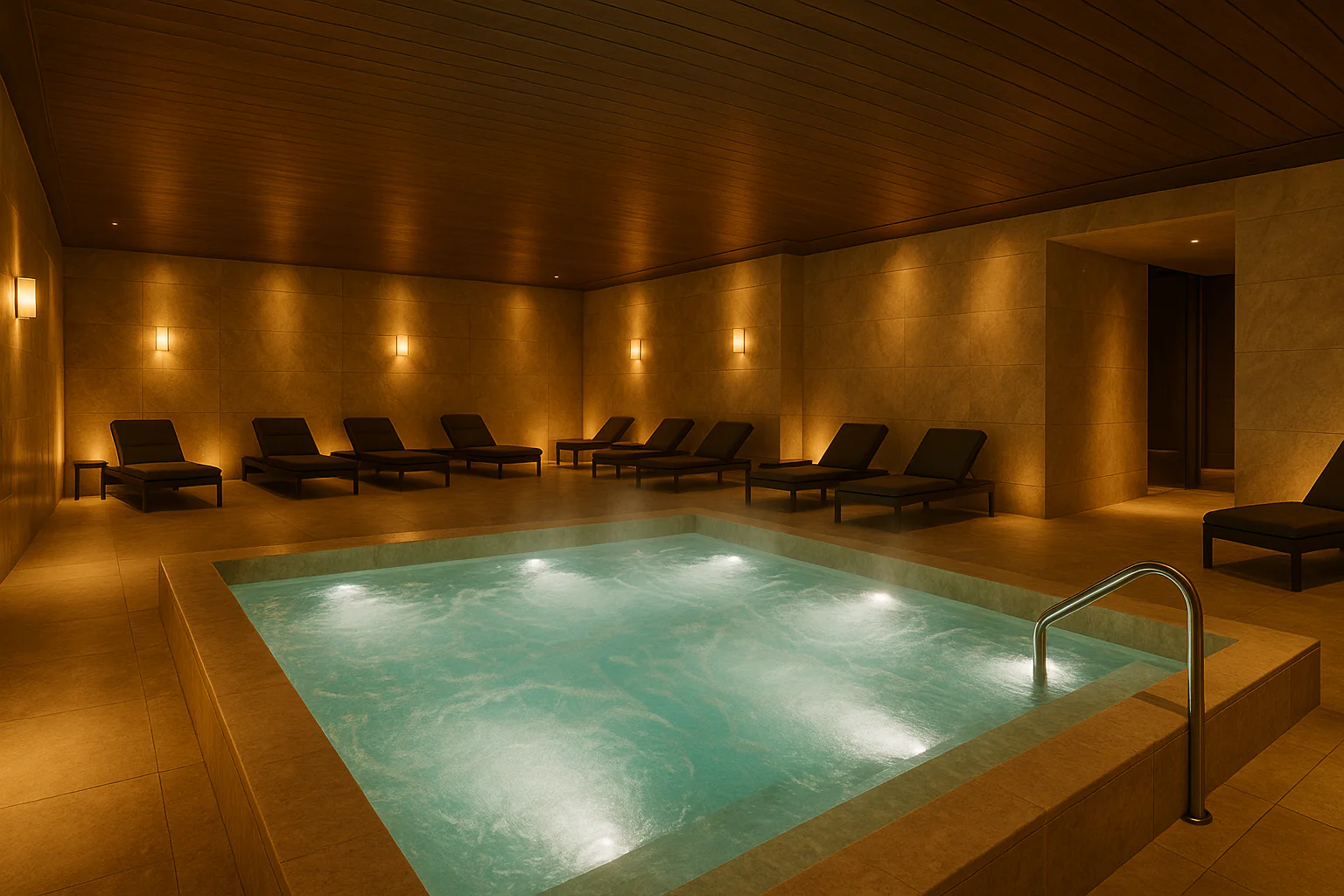Unutarnji spa jacuzzi za do 10 osoba. BazeniRijeka.com